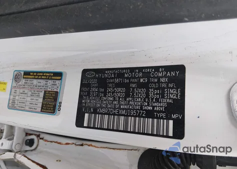 2021 Hyundai Palisade Calligraphy z USA, uszkodzony, nr VIN KM8R7DHEXMU195772